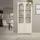 ML-Design Vitrinenschrank 80 x 185 x 40 cm Creme