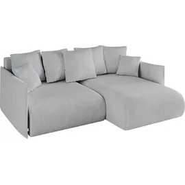 altdecor Ecksofa Cord 3-Sitzer Grau