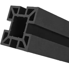 Mendler WPC-Pfosten Sarthe-WPC-Zaun, Pfeiler Pfahl, Stecksystem 1,88m - anthrazit