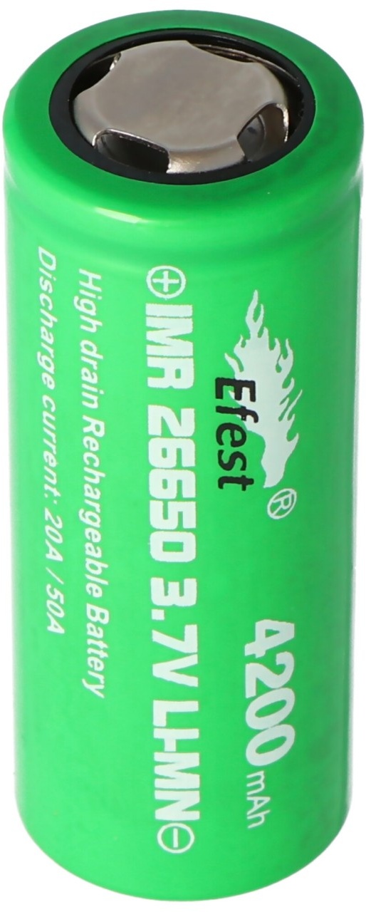 Efest IMR26650 mit 4200mAh, 3,7V Li-Ion-Akku High Drain max. 50A, 26,1x66,2mm