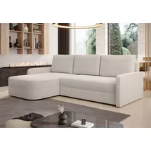 ax living Eckcouch mit Schlaffunktion 250 cm Beige