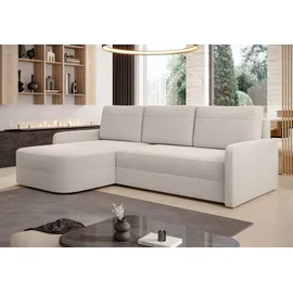 ax living Eckcouch mit Schlaffunktion 250 cm Beige