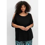sheego Longshirt Schwarz 52/54