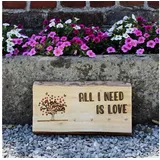 mitienda Schlüsselbrett Schlüsselbrett aus Holz mit Hufnägel - Herzbaum