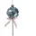 MARELIDA Weihnachtsbaumschmuck Lolli Cake Pop mit Perlen Glas Christbaumschmuck (Hellblau)