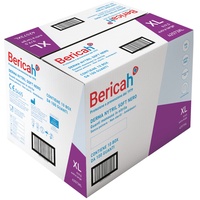 Bericah, Derma Nytril Soft Schwarz, Nitrilhandschuhe, puderfrei, Größe XL, 10 Box mit 100 Handschuhen