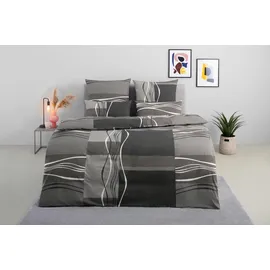 OTTO home Kelian Linon grau 200 x 200 cm + 2x 80 x 80 cm 80 x 80 cm