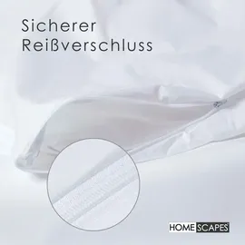 Homescapes Wasserdichter Bettbezug 200 x 200 cm Weiß