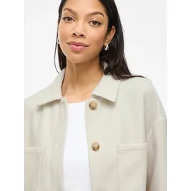 VILA Vikimmi SHIRT L/S JACKET - Noos, Super Light Natural Mel, S