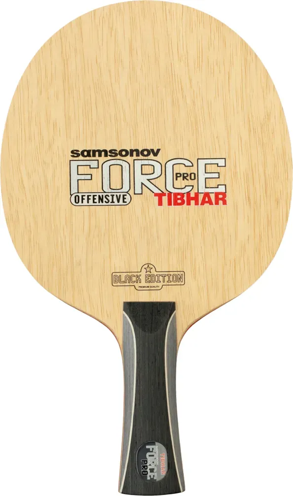 Tibhar Holz Force Pro Black Edition - Griffform konkav - konkav