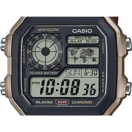 Casio Collection Uhr AE-1200WHL-5AV | Schwarz/Braun