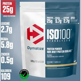Dymatize Whey Protein Vanille Pulver 570 g
