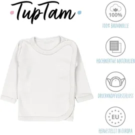 TupTam Unisex Baby Langarm 5er Pack, Farbe: Hellbeige weiß dunkelgrün jeans dunkelblau), Größe: 56 - 56