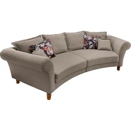 Home Affaire Big-Sofa HOME AFFAIRE "Tassilo geschwungene Formensprache, bequem, Mega Sofa, Breite 350cm", braun (hellbraun), B:350cm H:95cm T:110cm, 100% Polyester, Sofas, Big-Sofa