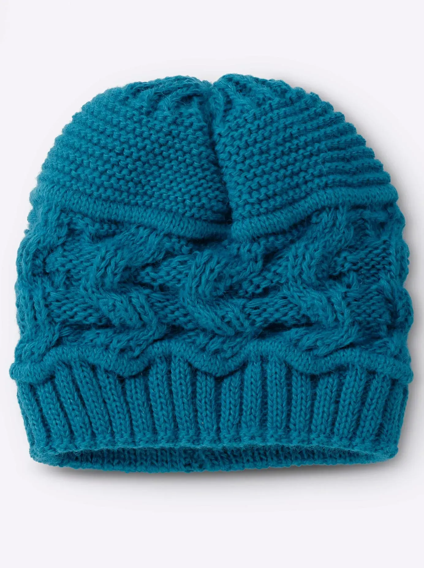 Strickmütze CASUAL LOOKS, Damen, blau (petrol), Kunstfaser, Mützen Strickmütze