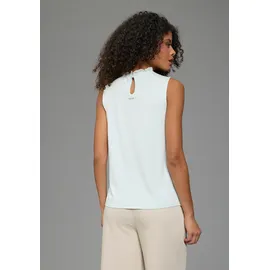 LAURA SCOTT Chiffonbluse mit Rüschen-Applikationen Blau 46