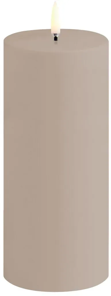 Uyuni Outdoor LED Stumpenkerze 7,8 x 17,8cm sandstone