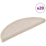 vidaXL Stufenmatten 20 Stk. 56x17x3 cm Taupe Halbrund