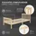 ML-Design Holzbett 90x200 cm Natur, Kiefernholz, Bettgestell mit Lattenrost und Füße, Einzelbett mit Kopf- und Fußteil, Bett für Kinder und Erwachsene, Massivholzbett Kinderbett Jugendbett