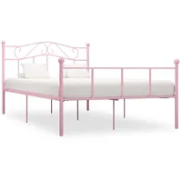 vidaXL Bettgestell 140 x 200 cm Rosa