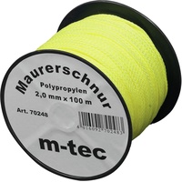 neutrale Produktlinie Lot-Maurerschnur 2,0mm gelb-fluor., 100m Rolle