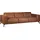 Home Affaire 3-Sitzer HOME AFFAIRE "Lorcan 257 cm, weiches Sitzgefühl", cognac, B:257cm H:77cm T:93cm, 35% LEATHER, 65% PES, Sofas, mit schwarzen Metallfüßen, Lederoptik und in weichem Strukturstoff