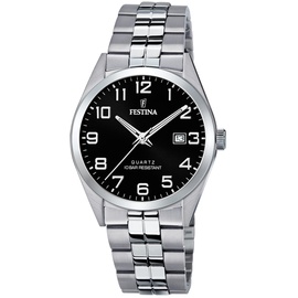 Festina Herren Analog Quarz Uhr mit Edelstahl Armband F20437/4