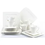 Retsch Kaffeeservice RETSCH ARZBERG "Geschirr-Set, Service Fantastic" Geschirr-Sets Gr. 18 tlg., beige (naturweiß) 18 Teile, für 6 Personen