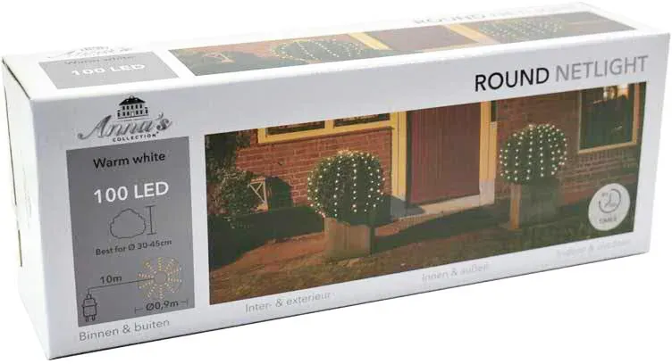 Buchsbaumnetz 100LED D90cm warm weiß