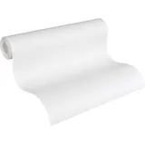 A.S. Création Vliestapete - überstreichbare Uni Tapete 141019 in weiß - einfarbige Wandtapete für verschiedene Räume 10,05 m x 0,53 m