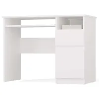 veneti CDF Schreibtisch Porto RECHTS Weiss | COMPUTERTISCH MIT SCHUBLADE, Schrank & ABLAGE | BÜROTISCH 98,5x75x51
