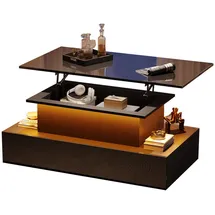 stilvora Couchtisch Schwarz MDF 90 x 41 x 55 cm