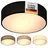 monzana Deckenlampe 2-flammig rund Stoff schwarz 38 cm