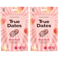 True Dates - Sweet Peach | natürlich aromatisierte Datteln | Pfirsich | 100 g (Packung mit 2)