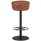 vidaXL Barhocker Braun Echtleder
