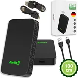 CARLINKIT 5.0 2Air Wireless-Adapter für Autos mit integriertem Android Auto/Carplay + TRADEBIT kompatibles USB-USB-C-Kabel 100 cm