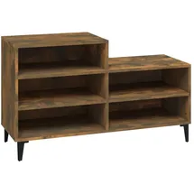 vidaXL Schuhregal Räuchereiche 102 x 36 x 60 cm braun