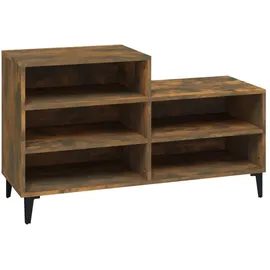 vidaXL Schuhregal Räuchereiche 102 x 36 x 60 cm braun