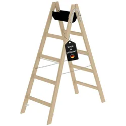 PROREGAL Sprossen-Stehleiter Holz 2x5 Sprossen