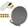 PremiumX DELUXE85 Aluminium Anthrazit 85cm Antenne Digital SAT Schüssel Spiegel HDTV HD 3D 4K + PremiumX LNB Quad 0,1dB Weiß Quattro Switch + 8x F-S