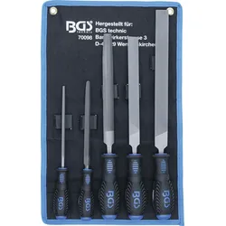 BGS 70098 Satz Werkstattfeilen 5 teilig mit 2 Komponenten Griff
