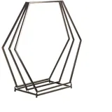 UNUS Dekofigur Holzhalter 6 eckig Holz 70,5 cm x 62 cm Schwarz