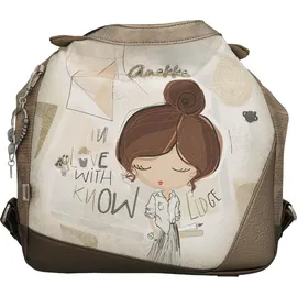 Anekke Sophia Schultertasche Polyurethan Braun/Weiß/Bronze/Mehrfarbig