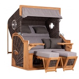 deVries PURE Strandkorb Seaside XXL PE antique brown Design 470