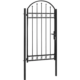 vidaXL Gartentor 100 x 250 cm Schwarz/Stahl