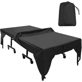 debuns Tischtennis-Abdeckung 280 x 153 x 73 cm Schwarz