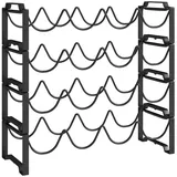 Homcom Weinregal 42,5 x 16,5 x 41 cm Schwarz