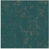 A.S. Création Jade 2 Vliestapete (Petrol-Gold, Uni, 10,05 x 0,53 m)