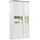 hom'in Vitrine CAMRON 110 x 43 x 209 cm Grau/Weiß