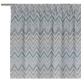 Wirth Vorhang Benewitz (1 St), Kräuselband, blickdicht, Jacquard blau 65 cm x 125 cm